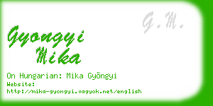 gyongyi mika business card