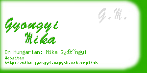 gyongyi mika business card